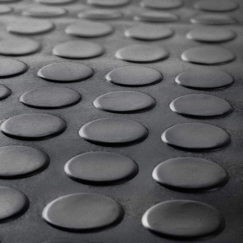 Heavy Duty Non-Slip Rubber Floor Matting - Dot Stud Penny Pattern, 9 Colours, 3-6mm Thick, Anti-Creep, Outdoor/Indoor Use, Various Roll Sizes Available