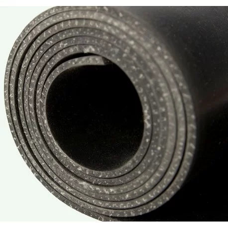 Black 1 Ply Insertion Commercial Rubber Sheet Reinforced Natural/SBR Blend, 65° Shore A Hardness, 1.4m Width, Various Thicknesses