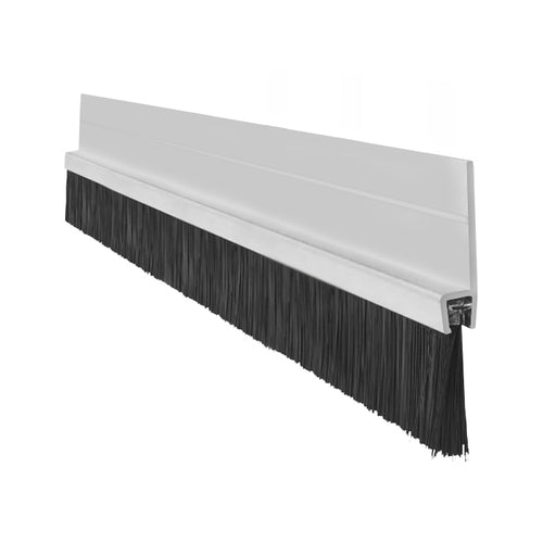 Vertical Brushstrip Draught Excluder for Doors – 2m Aluminium Channel with Nylon Brush, Blocks Drafts, Dust & Insects – Custom Sizes Available