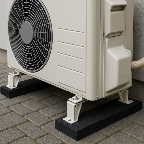 Rubber Vibration Dampener Multi-Purpose Strip for Noise & Shock Control - 1m x 75mm x 15mm