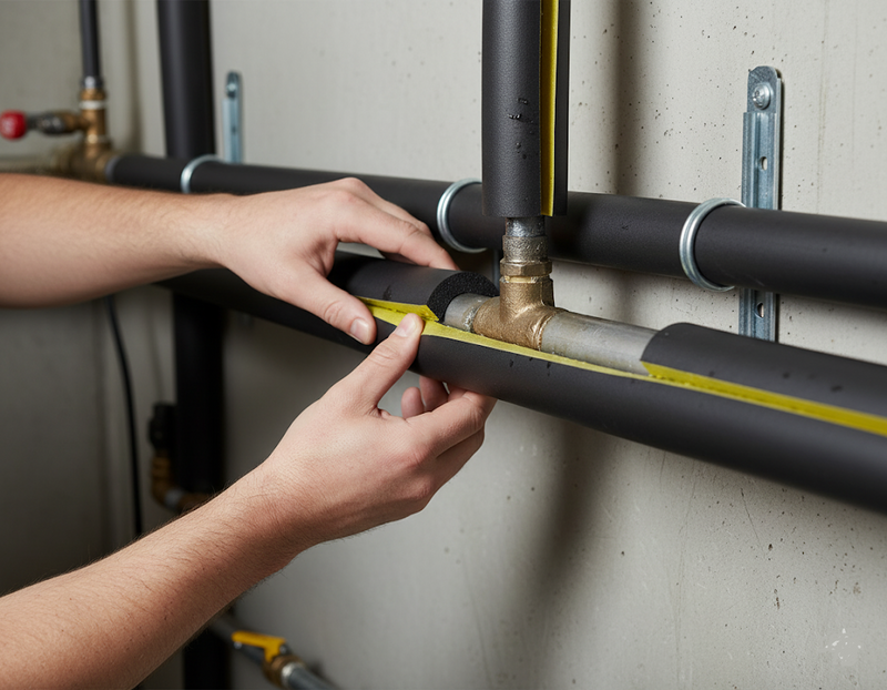Pipe Insulation Foam Self-Seal Easy Install – Black