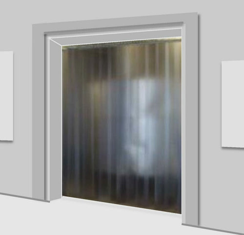 Frosted PVC Strip Curtains Hook-On - Energy-Saving, Privacy, Easy Install, Stainless Steel Rails, Flexible, Obscure, 0°C to +40°C, For Doorways