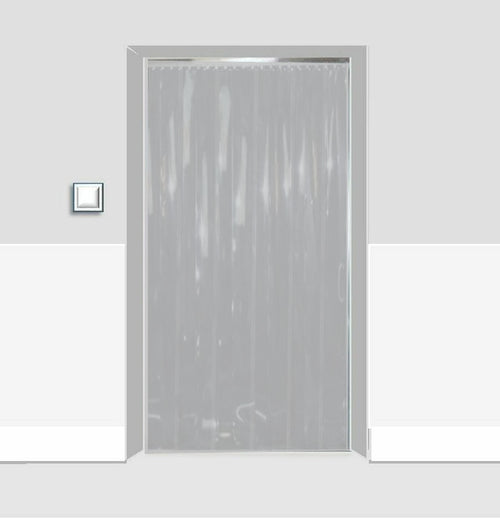 Abattoir Blackout Strip Curtains Solid White (Hook-on) Ideal for Privacy & Compliance High-Impact Weather-Resistant PVC Kit with Stainless Steel Rails