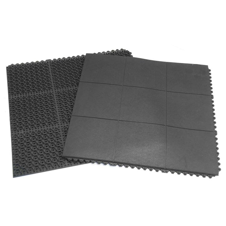 PVC Free Solid Interconnecting Garage Tiles - Rubber Co