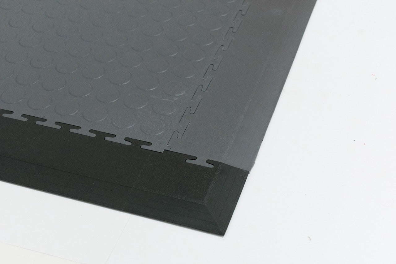 EMS 7mm Interlocking PVC Flooring Ramp Corner Tiles – Rubber Co