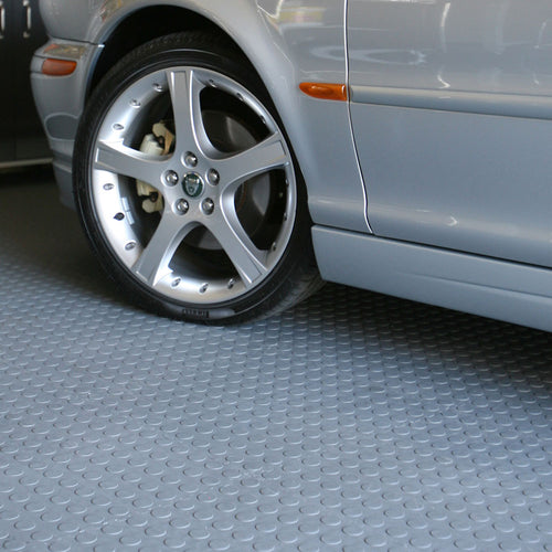 Rubber Garage Flooring Dot Penny Pattern, Durable & Slip-Resistant, Easy Maintenance, Shock Absorbing, Linear Metre, Ideal for Heavy-Duty Use