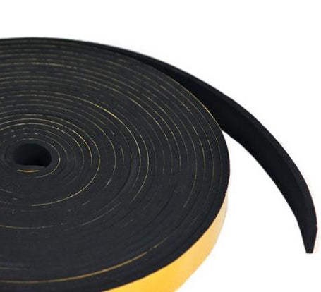 Self-Adhesive Neoprene Sponge Strip – Expanded EPDM, 100mm Wide, 12mm Thick, Waterproof, UV & Acid Resistant, -40°C to +70°C, 10m Length