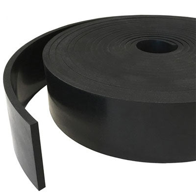 5M Solid Neoprene Rubber Strip – Black, 65° Shore A Hardness, Water, Oil, UV & Fuel Resistant, Available in Various Widths & Thicknesses