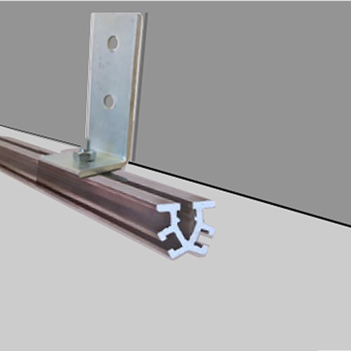 Aluminium Twin Track Curtain Rails Adjustable, Lightweight, for PVC Strips - 1000mm to 4000mm, Surface/Soffit Mount, Ideal for Pedestrian & Light Use